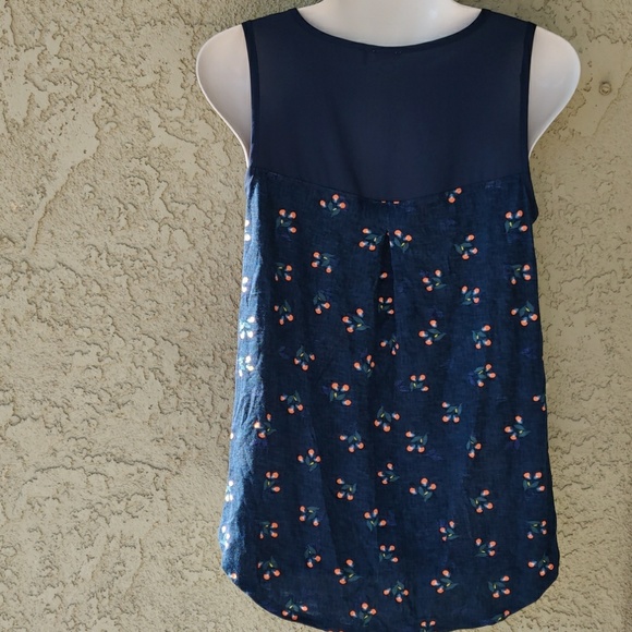 Anthropologie Akemi + kin floral keyhole tank top - Picture 5 of 8
